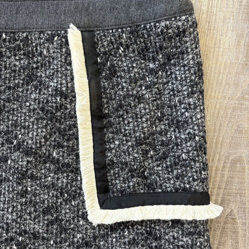 THML Womens Tweed Mini Skirt Sz M Career Mob Wife Preppy Old Money Blair Waldorf - Picture 2 of 9